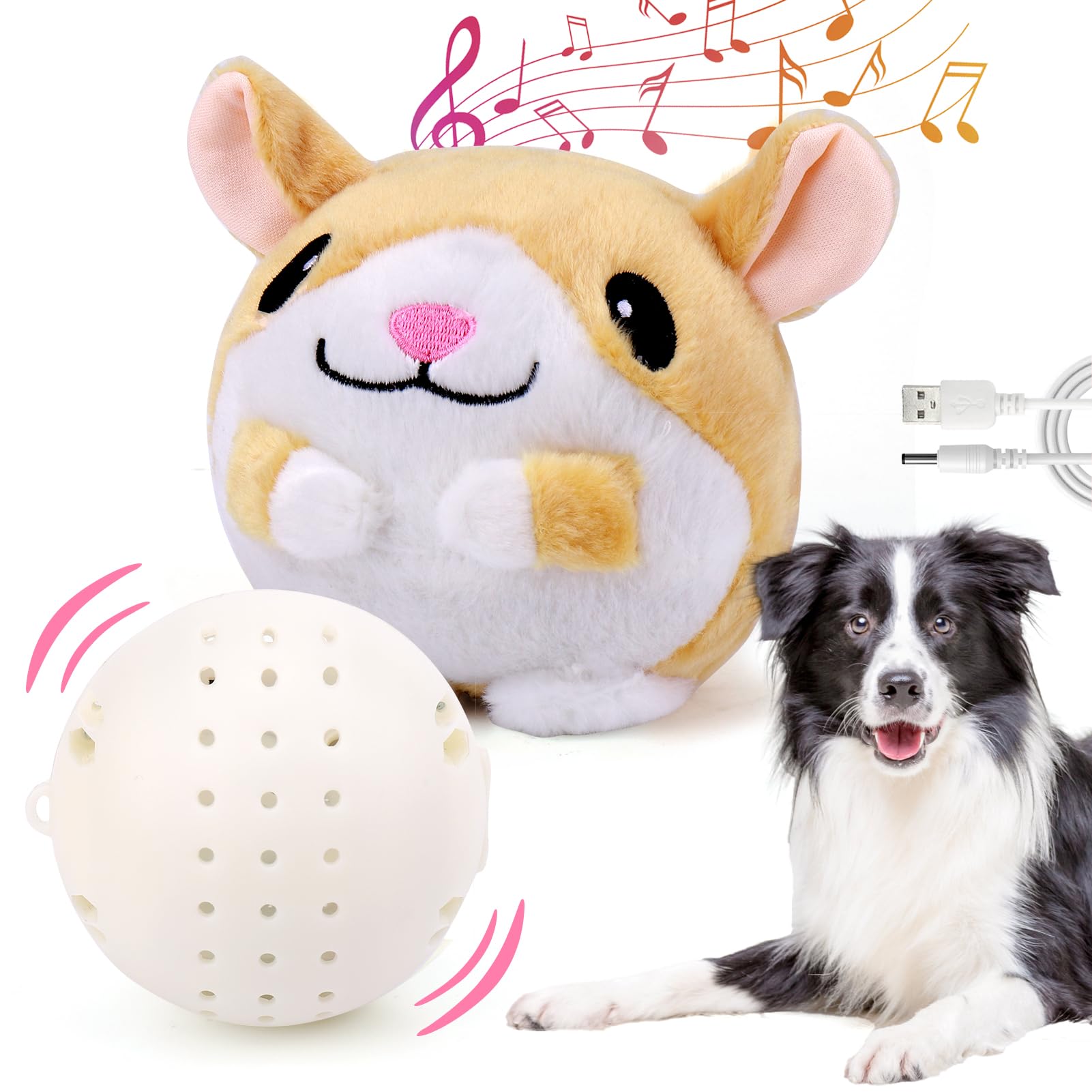 Mity rain Interactive Dog Ball - Automatic Rolling, Jumping, Vibrating Petocart Mity rain Interactive Dog Ball - Automatic Rolling, Jumping, Vibrating Petocart